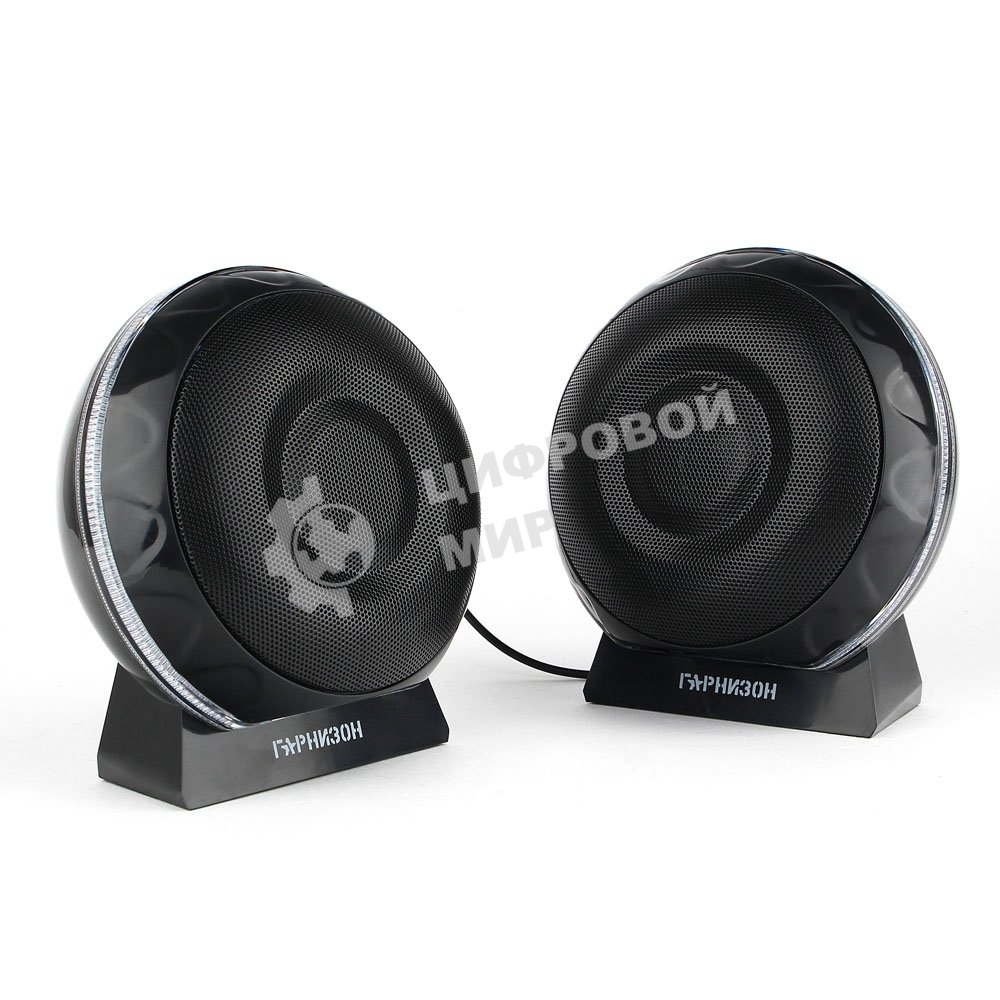 Акустическая система 2.0 Гарнизон GSP-150, черный, 6 Вт, FTB-динамики, материал- пластик, USB - питание