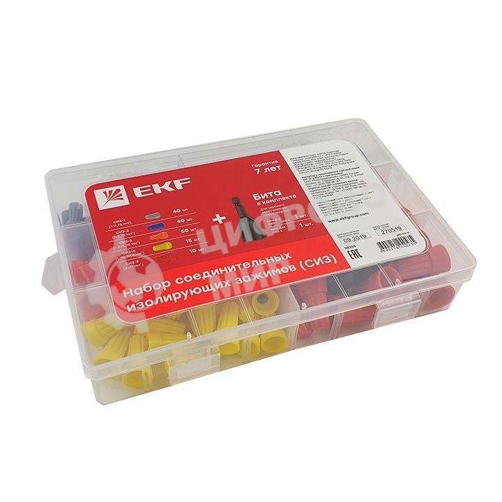 Набор СИЗ (СИЗ-1 40 шт; СИЗ-2 40 шт; СИЗ-3 50 шт; СИЗ-4 15 шт; СИЗ-5 10 шт; Бита-2 шт) PROxima EKF plc-cc-n