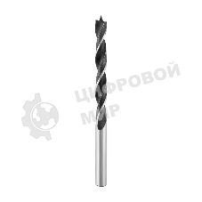 Сверло по дереву Kranz 7х105 мм, цилиндрический хвостовик