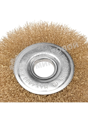 Щетка дисковая для УШМ Kranz латунь 125 мм, отв. 22,23 мм