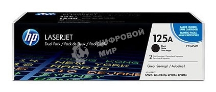 Картридж лазерный HP CB540AD черный двойная упаковка для CLJ CP1215/CP1515/CP1518 2 х 2200стр.