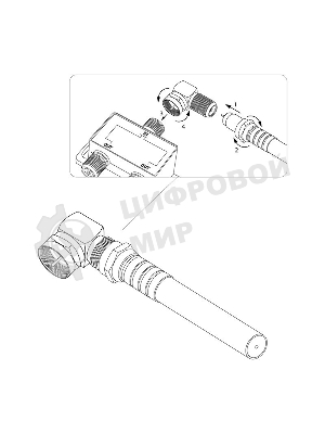 Переход штекер F-гнездо F угловой Rexant