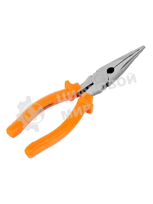 Длинногубцы Sparta Classic, 200 мм, прямые шлифованные, пластмассовые рукоятки