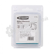 Скобы Gross 12 мм, для мебельного степлера, усиленные, тип 53, 1000 шт.