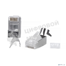 Коннектор Cabeus, RJ45(8p8c), кат. 6, экр., со вставкой, прозрачный
