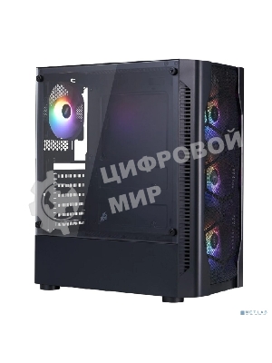 Компьютерный корпус 1STPLAYER DK D4 Black/ATX/4x120мм FRGB fans/D4-BK-4F1