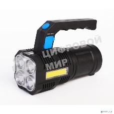 Фонарь Ultraflash LED53766 (фонарь акк 4В, черный, 4LED+COB, 3 Вт, 4 реж, USB, бокс са)