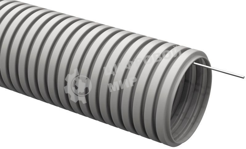 Труба гофрированная ПВХ d63 мм с зондом сер. (уп.15 м) IEK CTG20-63-K41-015I