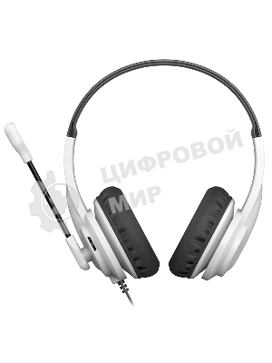Гарнитура A4Tech HU-10 чёрный/белый, проводная