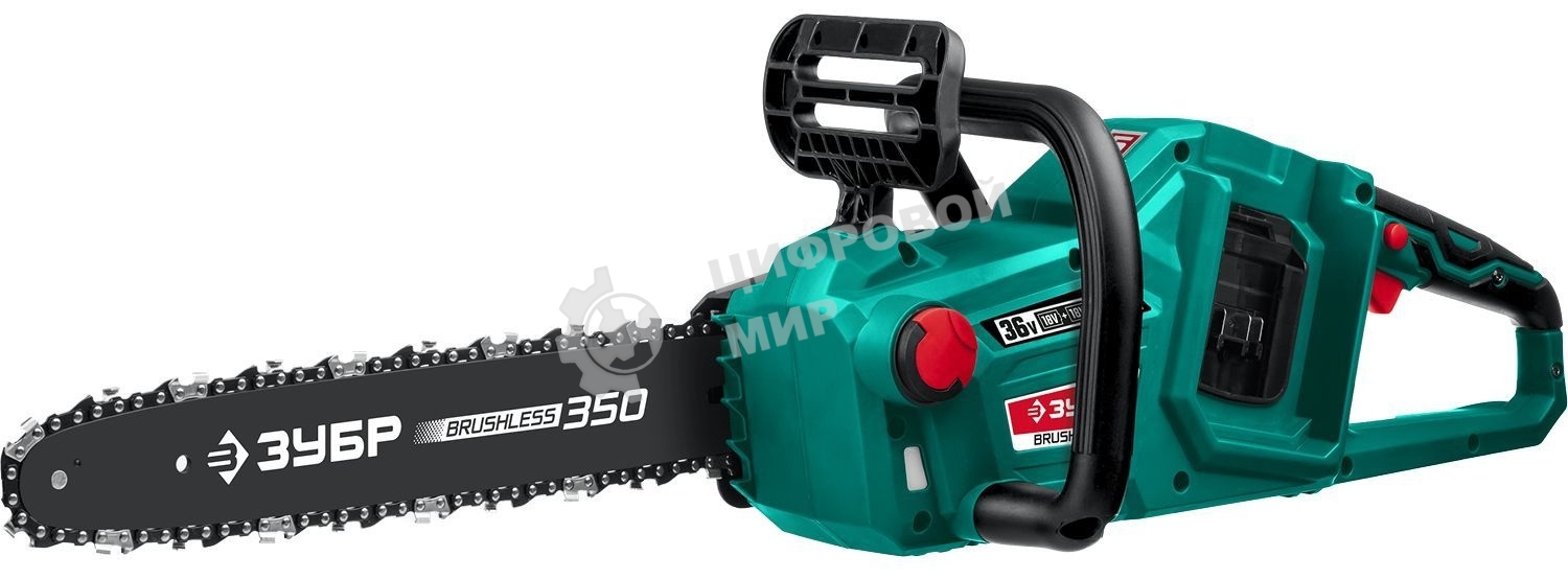 Пила цепная, ЗУБР 36В бесщеточная без АКБ . ПЦЛ-3635