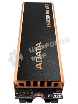 Накопитель SSD ADATA LEGEND 960 MAX, 4Tb, M.2 2280, PCIe 4.0 x4, NVMe, R/W 7400/6800, с радиатором
