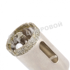 Сверло алмазное Matrix по керамограниту, 28 х 67 мм, 3-гранный хвостовик