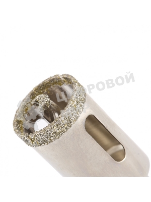 Сверло алмазное Matrix по керамограниту, 28 х 67 мм, 3-гранный хвостовик