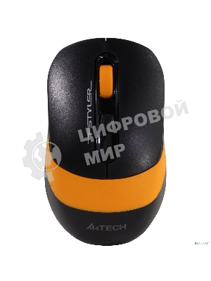 Мышь беспроводная A4Tech Fstyler FG10S черный/оранжевый, 2000 dpi, радиоканал, USB, кнопки - 4