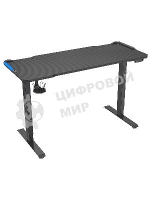 Стол игровой Cactus CS-EDL-GbK столешница МДФ черный, каркас черный