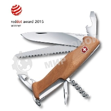 Нож перочинный Victorinox RangerWood 55 (0.9561.63) 130мм 10функций дерево карт.коробка