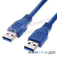 Кабель Gembird/Cablexpert Pro AM/AM, 1м, экран, синий
