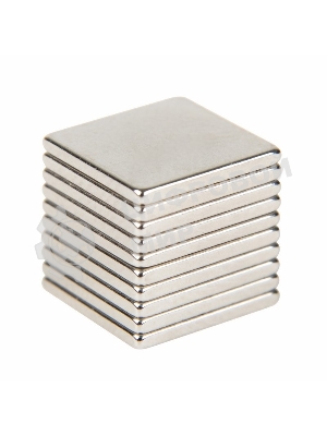 Неодимовый магнит прямоугольник Rexant 10х10х1 мм сцепление 0,6 кг (Упаковка 10 шт)