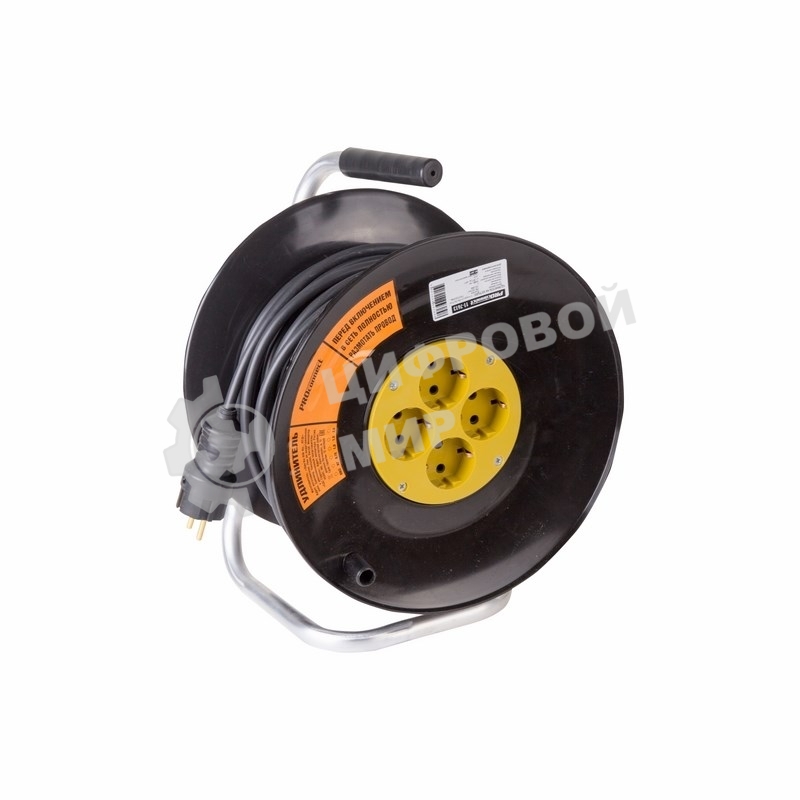 Удлинитель силовой PROconnect на катушке 4 гнезда с/з 30 м 3х2,5 мм² PROFESSIONAL