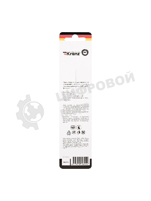Сверло по дереву Kranz 7х105 мм, цилиндрический хвостовик