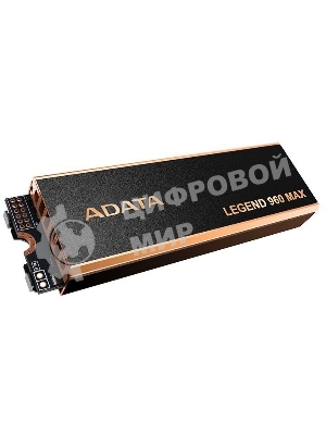 Накопитель SSD ADATA LEGEND 960 MAX, 4Tb, M.2 2280, PCIe 4.0 x4, NVMe, R/W 7400/6800, с радиатором