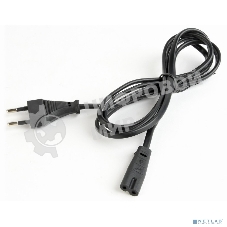 Кабель питания Cablexpert для ноутбуков, аудио/видео техники 1,8м, VDE, 2-pin, черный, пакет