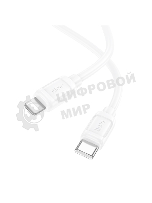 Кабель USB2.0 Hoco Type-C/Lightning, 2.4А, 27Вт, X115, 1м, белый, коробка