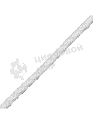 Шнур вязаный полипропиленовый Сибртех с сердечником, 4 мм, L20 м, 60-70 кгс, белый