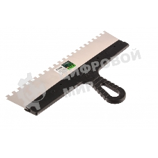 Шпатель из нержавеющей стали Сибртех 350 мм, зуб 8х8 мм, пластмассовая рукоятка