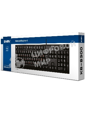 Клавиатура SVEN KB-S300 проводная, USB Type-A, чёрный