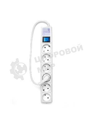Сетевой фильтр PowerCube Фильтр-удлинитель (SPG(5+1)-16B-0,5M) 6 розеток, 0,5 м,16А/3,5 кВт, белый
