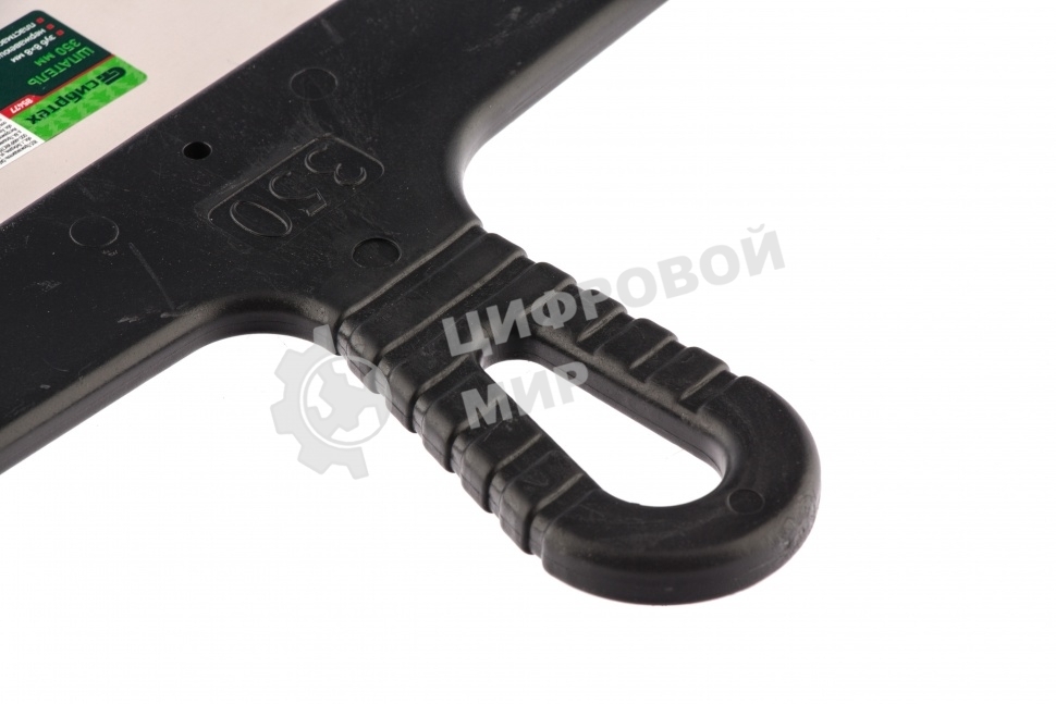 Шпатель из нержавеющей стали Сибртех 350 мм, зуб 8х8 мм, пластмассовая рукоятка