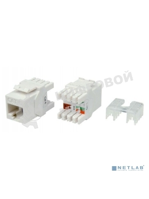 Вставка Keystone Jack RJ-45(8P8C) кат. 6 180град. KJ8-8P8C-C6-180-WH бел. Hyperline 426189