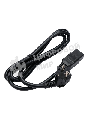 Кабель питания Cablexpert PC-S22-C19-2.5-1.5M, Schuko-C19, 3x2.5мм2, 16A, с заземлением, медь, 1.5м, черный, пакет