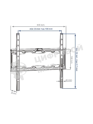 Кронштейн для LED/LCD телевизоров Kromax ELEMENT-3 черный