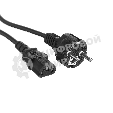 Кабель питания ExeGate Power PC-3P (Евровилка Schuko->С13) VDE-250V-3*1.0-CU, 10A, черный, 3м