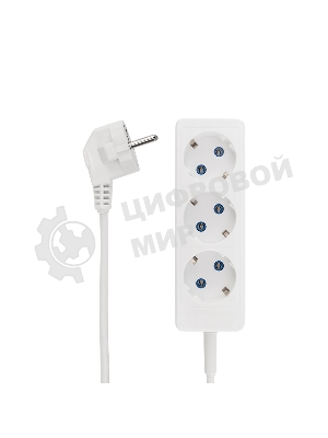 Удлинитель PROconnect STANDARD 3 гнезда, 3 м, 2х0.75 мм², б/з, белый