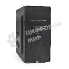 Компьютерный корпус Minitower ExeGate EX286429RUS BA-309U2 (mATX, без БП, 1хUSB+2хUSB 3.0, HD аудио, черный)