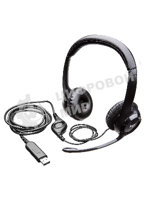 Гарнитура Logitech H390 чёрный, проводная, USB
