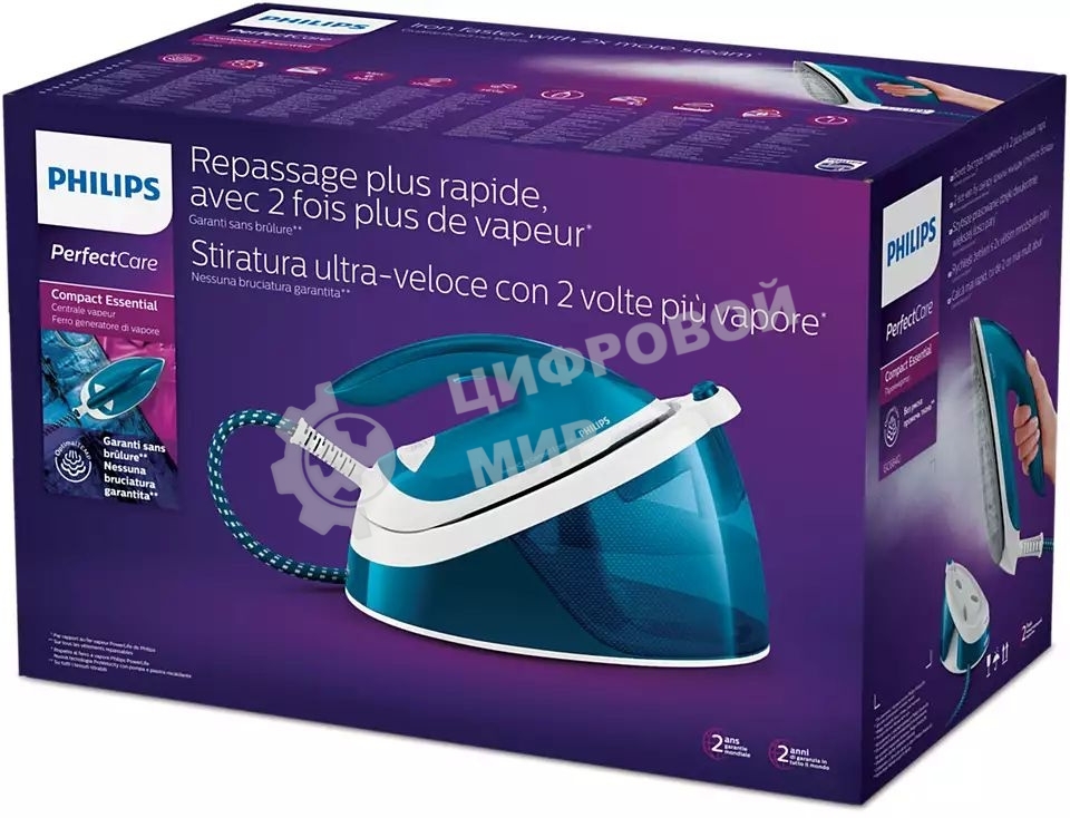 Парогенератор Philips GC6840/20 2400Вт бирюзовый/белый