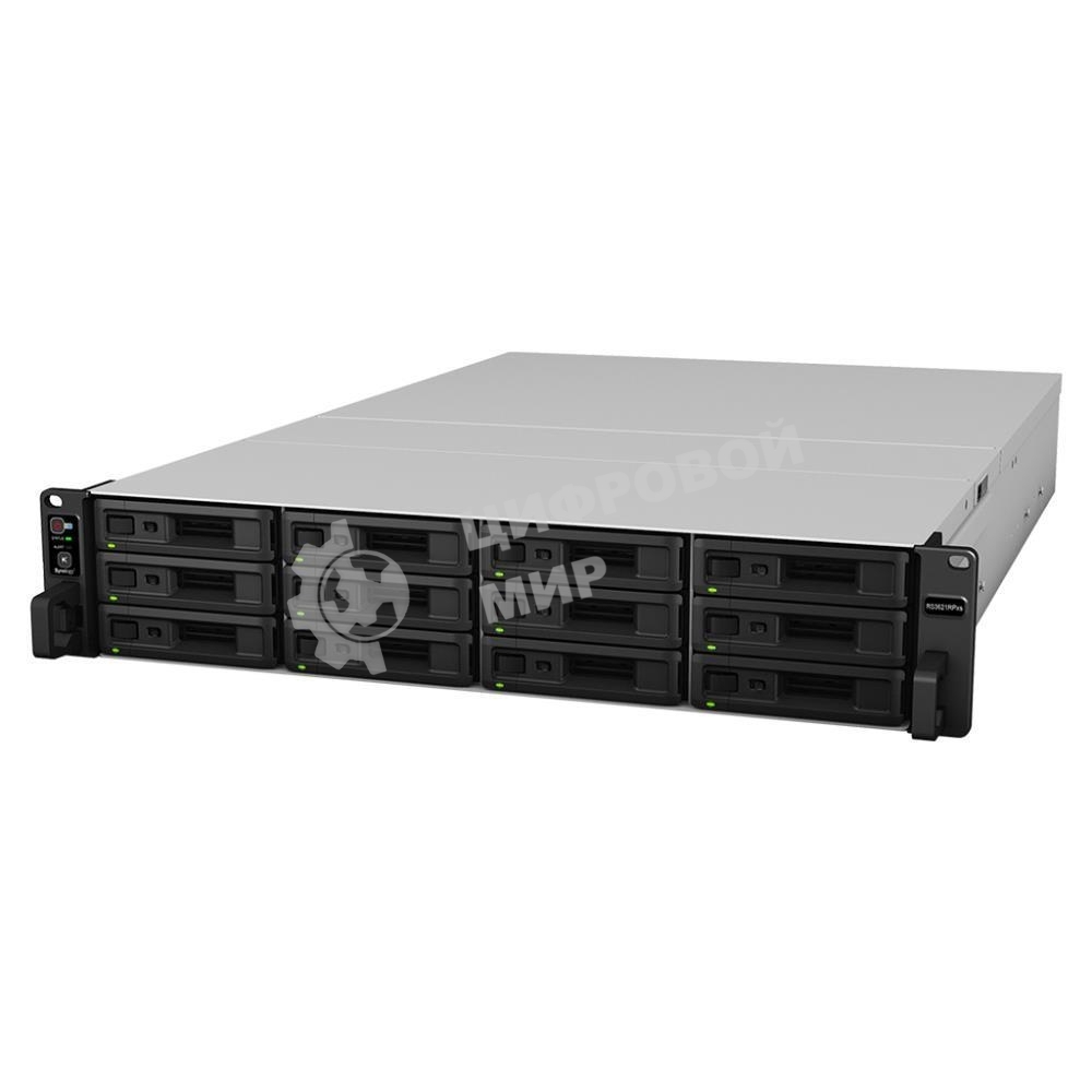 Сетевое хранилище Synology (Rack2U) 6C2,2Ghz/8Gb(64)/RAID0,1,10,5,6/up to12HP HDDs SATA(3,5'or2,5')up to 36 with 2xRX1217(RP)/2xUSB/4xGE/2xPCIe/iSCSI/2xIPcam(up to 75)/2xRPS/no rail/5YW repl RS3617RPxs
