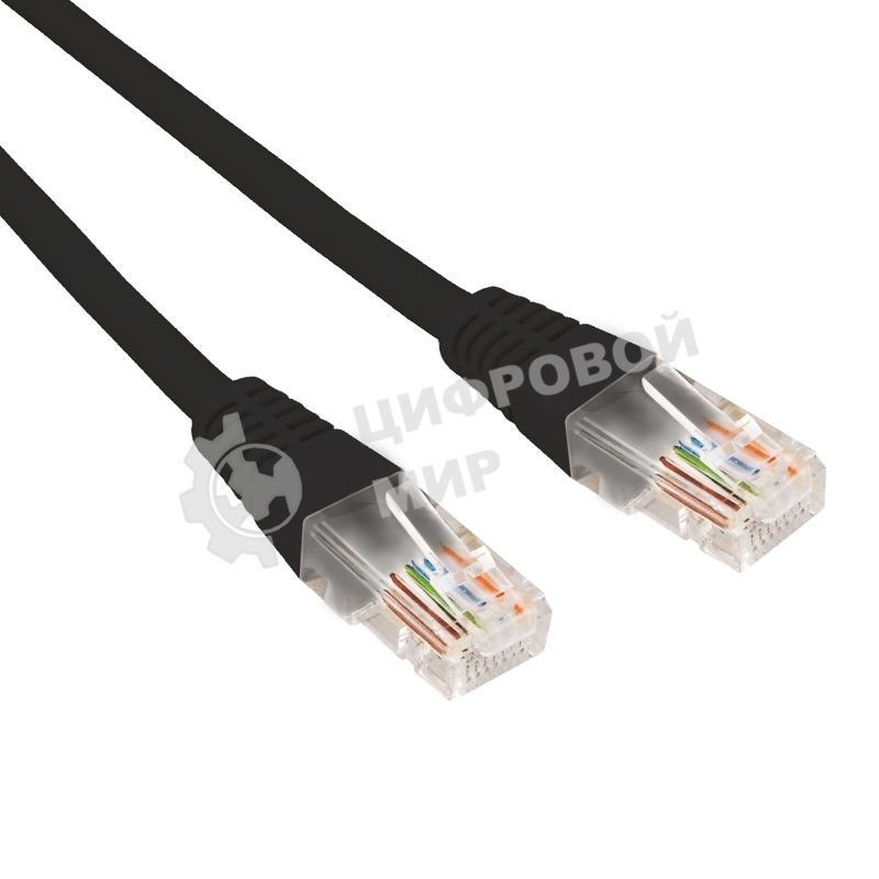 Патч-корд U/UTP Rexant cat.6, RJ45-RJ45, неэкранированный, 26AWG, LSZH, черный, 0.5 м