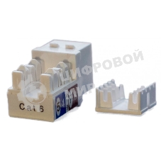 Вставка Keystone Jack Hyperline KJ9-8P8C-C6-90-WH RJ-45(8P8C), категория 6, белая