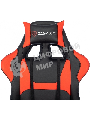 Кресло Zombie Game Penta черный/красный, экокожа, 120 кг, механизм качания