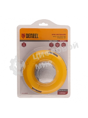 Катушка Denzel тримм. полуавтомат. легкая заправка лески гайка m10x1.25 винт m10-m10 алюм.кн