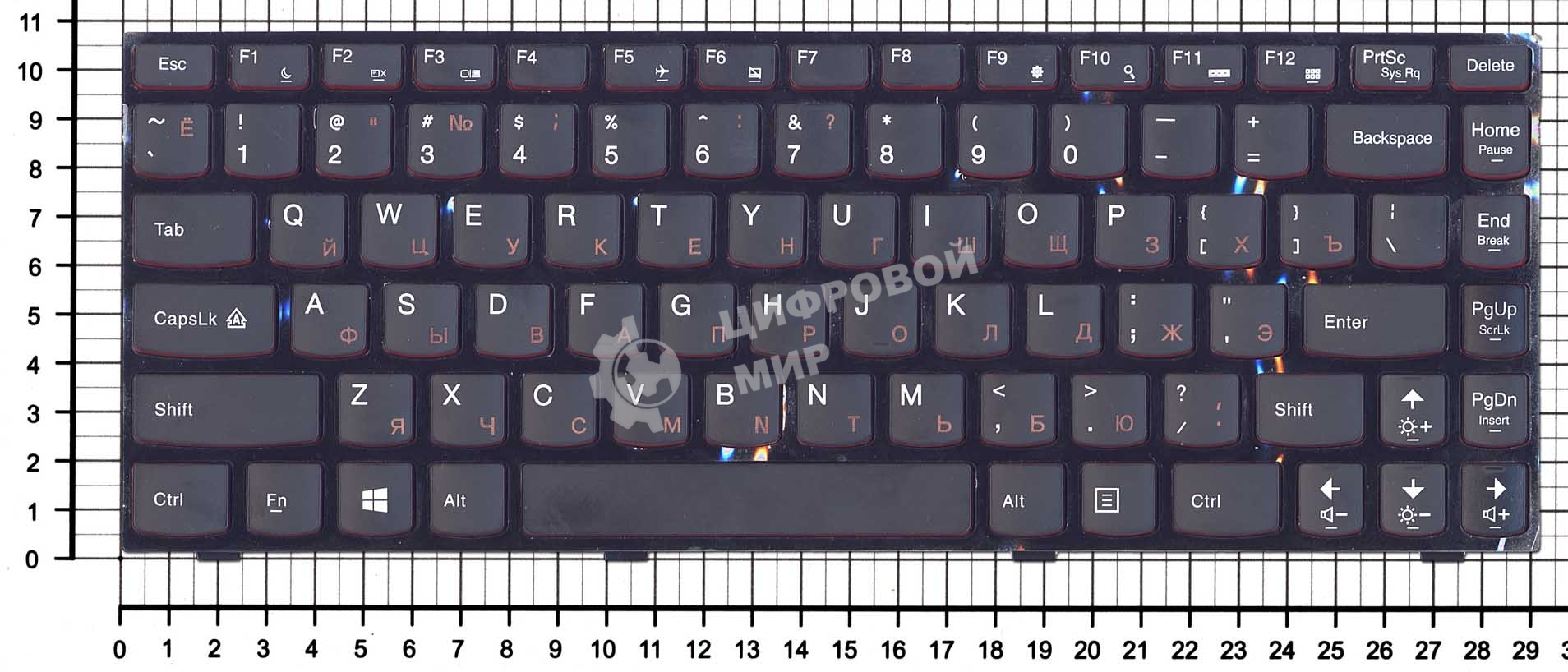 Клавиатура для ноутбука Lenovo IdeaPad Y410P черная