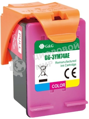 Картридж струйный G&G GG-3YM74AE 653 многоцветный (18 мл) для HP DeskJet Plus Ink Advantage 6075/6475