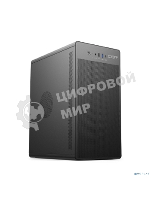 Компьютерный корпус CBR PCC-MATX-V285-WPSU черный mATX, Minitower V285, без БП, 1хUSB 3.0 Type-C, 1хUSB 3.0, 1хUSB 2.0, HD Audio+Mic, кабель питания 1.2м