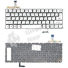 Клавиатура для ноутбука Acer Aspire S7-191 серебристая с подсветкой