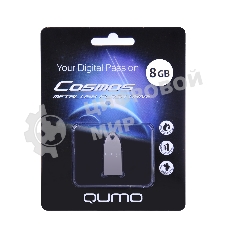 Флешка USB 2.0 QUMO 8Gb, Cosmos QM8GUD-Cos серебристый